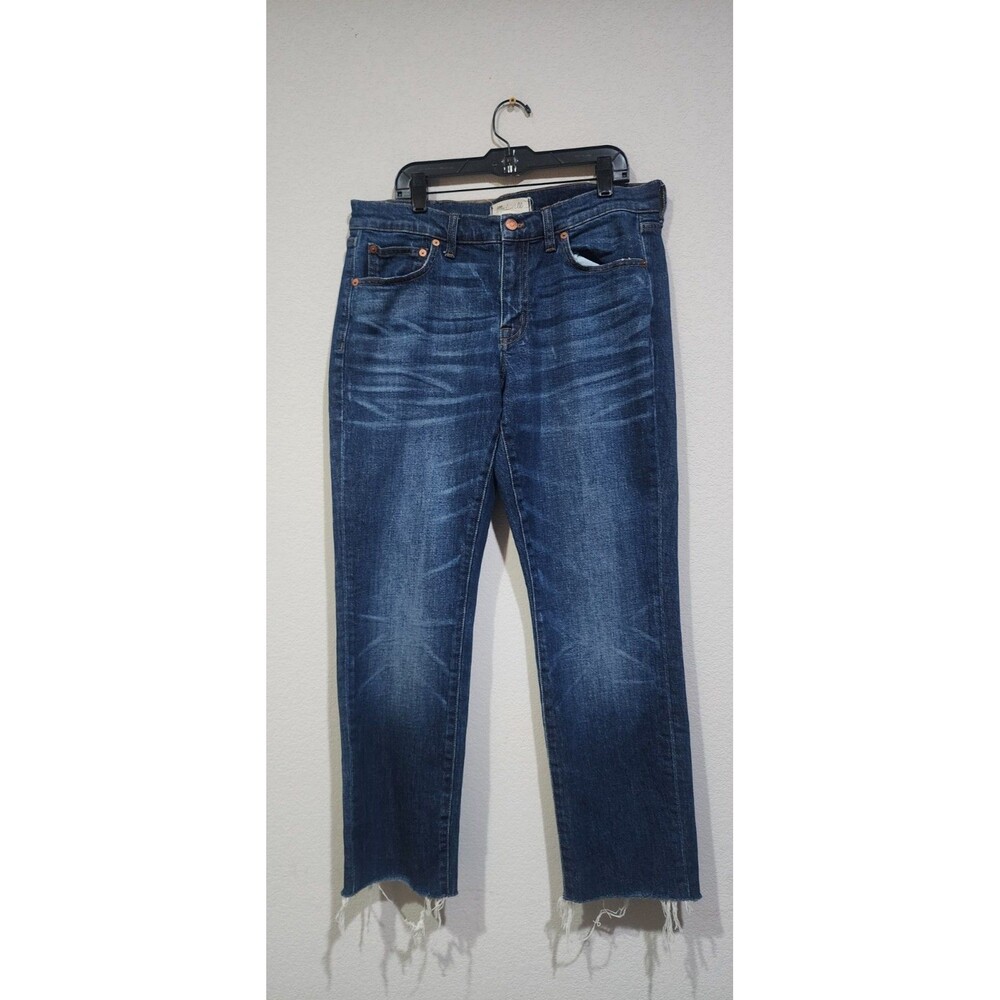 Madewell The High Rise Slim Boyjean Raw Hem Jeans Womens Size 27